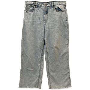 CELLO High Rise Light Wash Wide Leg Cropped Jeans Size 9
